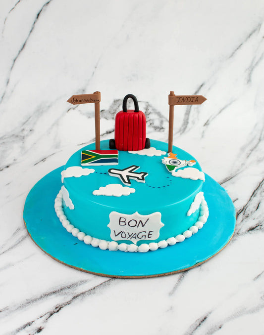 Flight Travel Design Cake