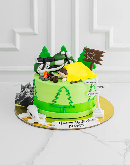 Bike and Trek Design Cake