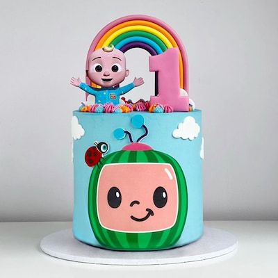 1st Birthday Cocomelon Chocolate Cake