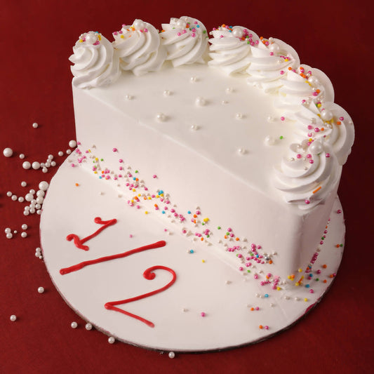 Creamy Half Vanilla Cake