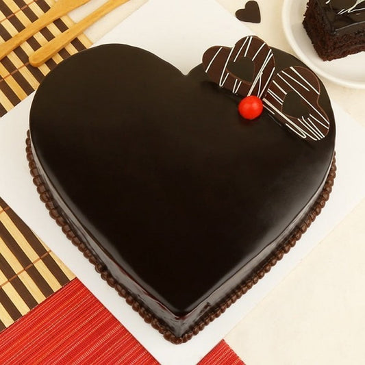 Heart-Shaped Truffle Cake